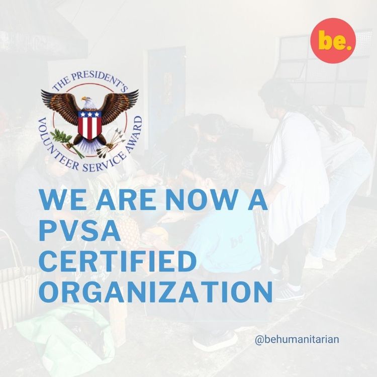 Be Humanitarian is now a PVSA Certified Organization.