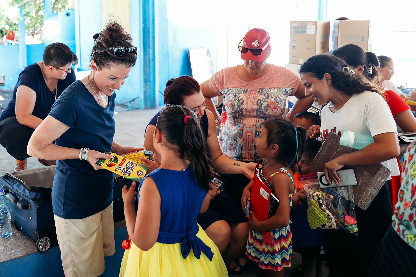 Why does ethical Guatemala volunteering matter as volunteers distribute school supplies to local children 